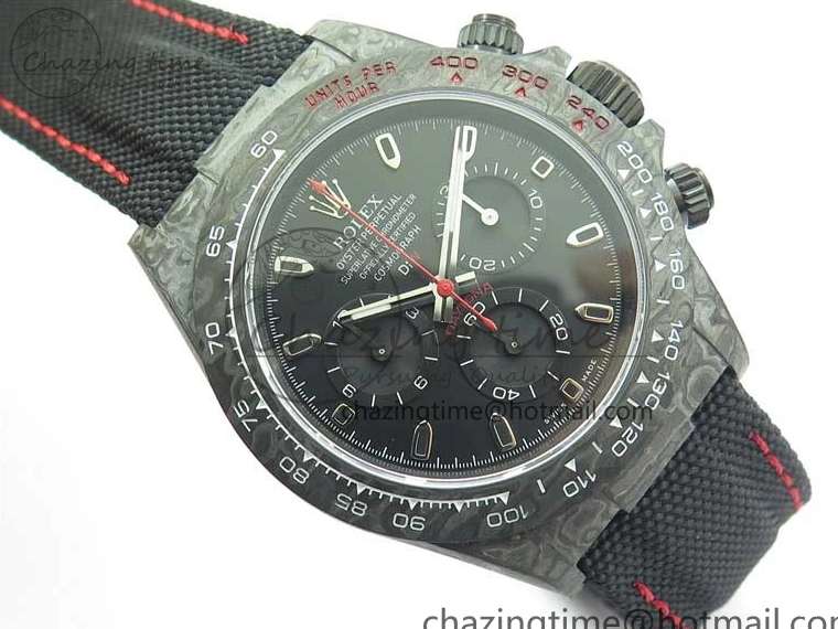 MiroTime 0104 Daytona DIW Carbon Noob 1:1 Best Edition Black Dial on Nylon Strap SA Modern 2611